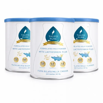 Picture of Taupo Pure A2 Lactoferrin Powder — 3 Tins, 40 × 1 g Each [NZSF; 2028-02]