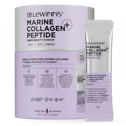 Picture of Dr. LeWinn's Marine Collagen Beauty Powder, Plum — 30 x 6 g Sachets