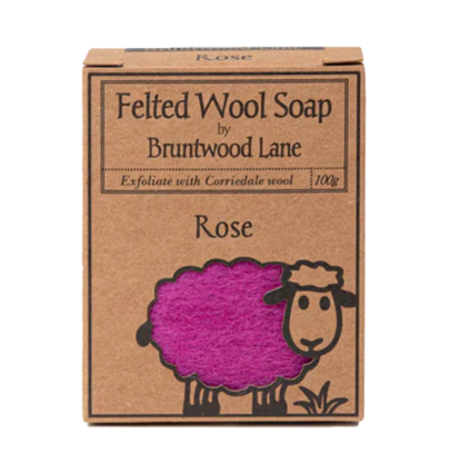 Picture of Handmade Felted Wool Soap, Rose — 100 g