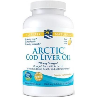 Picture of Nordic Naturals Arctic Cod Liver Oil, Lemon — 180 Count