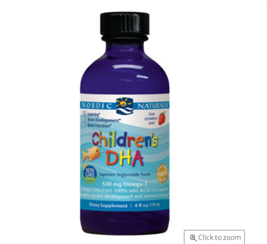 Picture of Nordic Naturals Children's DHA Fish Oil, Strawberry — 119 ml