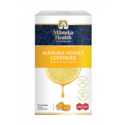 Picture of Manuka Health MGO 400 Manuka Honey Lozenges, Lemon — 15 Lozenges